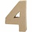 Creativ Company Cijfer, 4, H: 10 cm, B: 6,8 cm, dikte 1,7 cm, 1 stuk