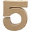Creativ Company Cijfer, 5, H: 10 cm, B: 8,5 cm, dikte 1,7 cm, 1 stuk