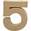Creativ Company Cijfer, 5, H: 10 cm, B: 8,5 cm, dikte 1,7 cm, 1 stuk