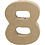 Creativ Company Cijfer, 8, H: 10 cm, B: 7,6 cm, dikte 1,7 cm, 1 stuk