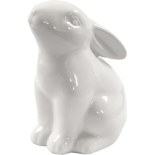 Creativ Company Konijn, H: 9 cm, d 5,5 cm, wit, 12 stuk/ 1 doos