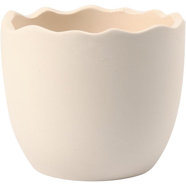 Creativ Company Bloempot, H: 6,3 cm, d 7,5 cm, wit, 24 stuk/ 1 doos