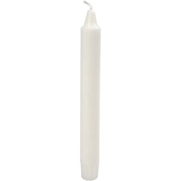 Creativ Company Kaarsen, H: 20 cm, d 23 mm, wit, 30 stuk/ 1 doos