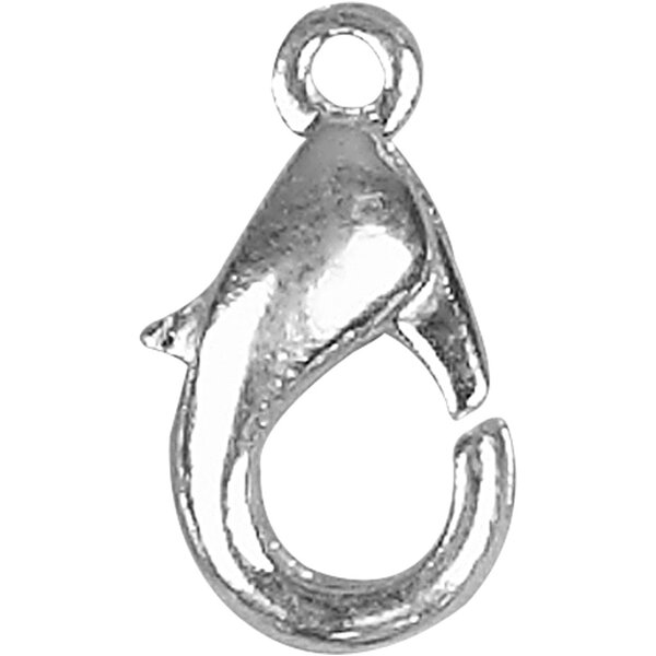 Creativ Company Karabijnhaken, L: 12 mm, verzilverd, 100 stuk/ 1 doos