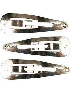 Creativ Company Haarspeld, L: 45 mm, B: 14 mm, verzilverd, 100 stuk/ 1 doos
