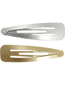 Creativ Company Haarspeld, L: 66 mm, B: 17 mm, goud, zilver, 4 stuk/ 1 doos