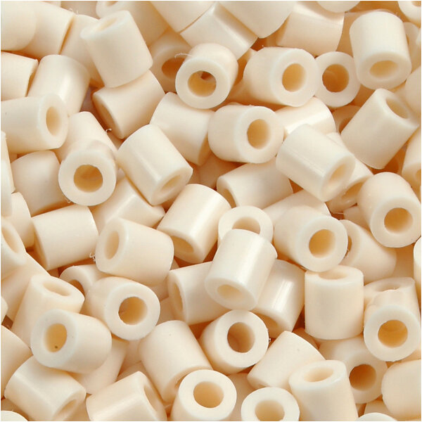 NABBI Foto kralen, afm 5x5 mm, gatgrootte 2,5 mm, medium, lichtbeige (12), 1100 stuk/ 1 doos
