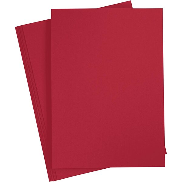 Creativ Company Gekleurd Karton, A4, vel 210x297 mm, 180 gr, kerstrood, 20 vel/ 1 doos