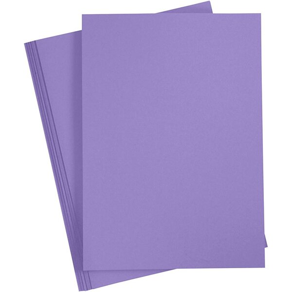 Creativ Company Gekleurd Karton, A4, vel 210x297 mm, 180 gr, paars, 20 vel/ 1 doos