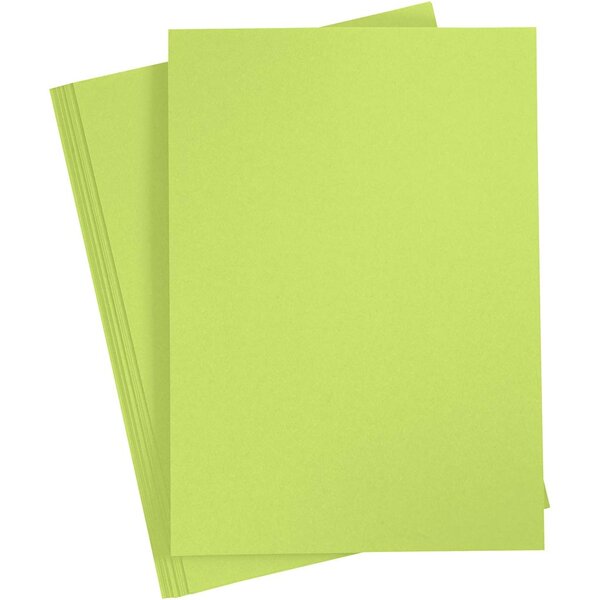 Creativ Company Gekleurd Karton, A4, vel 210x297 mm, 180 gr, lichtgroen, 20 vel/ 1 doos
