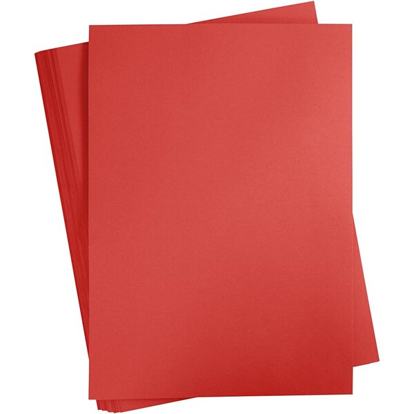 Creativ Company Gekleurd Karton, A2, vel 420x594 mm, 180 gr, rood, 100 vel/ 1 doos