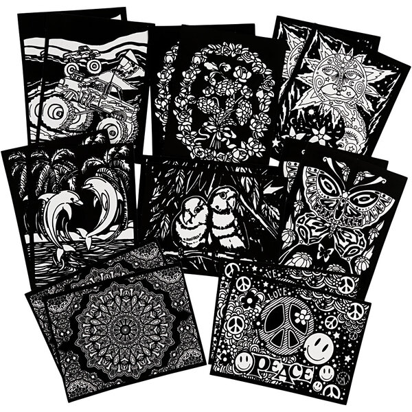 Creativ Company Velour plaatjes, afm 25x19 cm, 16 stuk/ 1 doos