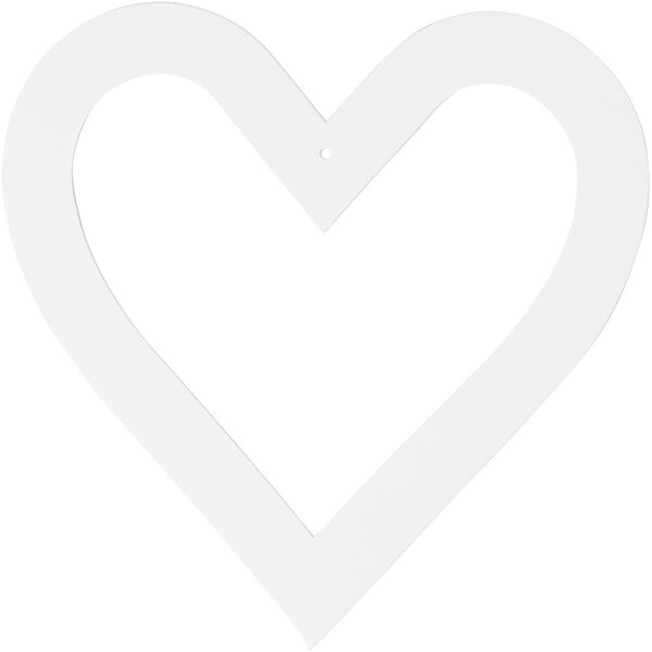 Creativ Company Harten lijsten, afm 18x18 cm, 230 gr, wit, 16 stuk/ 1 doos
