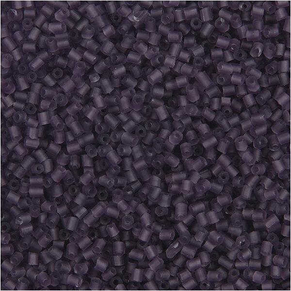 Creativ Company Rocailles 2-cut, d 1,7 mm, afm 15/0, gatgrootte 0,5 mm, frosted lila, 25 gr/ 1 doos