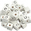 Creativ Company Letterkralen, C, afm 8x8 mm, gatgrootte 3 mm, wit, 25 stuk/ 1 doos
