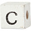 Creativ Company Letterkralen, C, afm 8x8 mm, gatgrootte 3 mm, wit, 25 stuk/ 1 doos