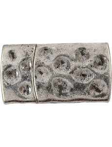 Creativ Company Magnetische sluiting, afm 7x29 mm, gatgrootte 3x10 mm, antiek zilver, 1 stuk