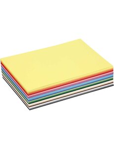  Gekleurd Karton, A5, vel 148x210 mm, 180 gr, diverse kleuren, 60 div vellen/ 1 doos