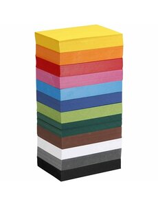 Colortime Gekleurd karton, A6, vel 105x148 mm, 180 gr, diverse kleuren, 12x100 vel/ 1 doos