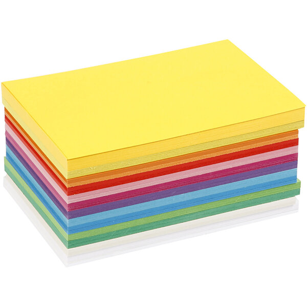Colortime Lentekarton, A6, vel 105x148 mm, 180 gr, diverse kleuren, 300 div vellen/ 1 doos