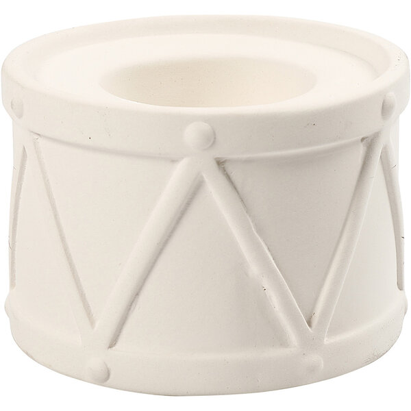 Creativ Company Kandelaar, H: 6,6 cm, d 9,3 cm, gatgrootte 2,2+4 cm, wit, 2 stuk/ 1 doos