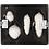 Creativ Company Hangende ornamenten, H: 3,5+5+6,6+8,5 cm, d 2,5+3+4,5 cm, wit, 4 stuk/ 1 doos