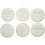 Creativ Company Ornamenten om te hangen, afm 7x7 cm, dikte 0,6 cm, wit, 6 stuk/ 1 doos