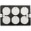 Creativ Company Ornamenten om te hangen, afm 7x7 cm, dikte 0,6 cm, wit, 6 stuk/ 1 doos