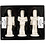 Creativ Company Notenkraker, H: 14 cm, wit, 3 stuk/ 1 doos