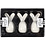 Creativ Company Konijn, H: 6,7 cm, d 3,6 cm, wit, 3 stuk/ 1 doos