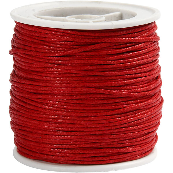 Creativ Company Katoenkoord, dikte 1 mm, rood, 40 m/ 1 rol