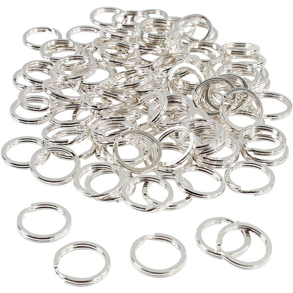 Vivi Gade Splitring, d 15 mm, verzilverd, 100 stuk/ 1 doos