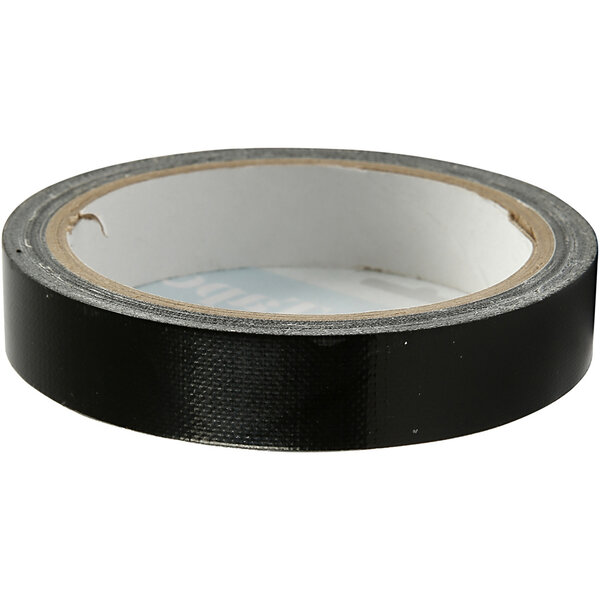 Canvas tape, B: 19 mm, zwart, 25 m/ 1 rol