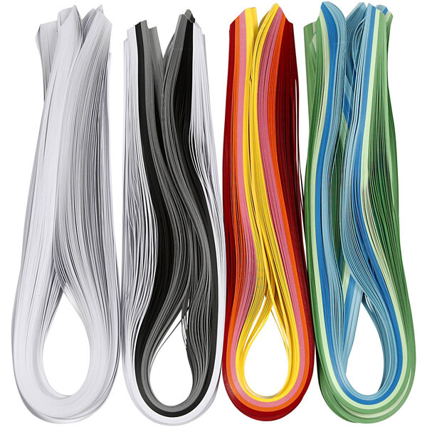 Creativ Company Quilling stroken, L: 78 cm, B: 5 mm, 120 gr, diverse kleuren, 12x100 stuk/ 1 doos