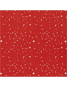 Creativ Company Inpakpapier, Sterren en manen, B: 50 cm, 80 gr, donkerrood, 100 m/ 1 rol