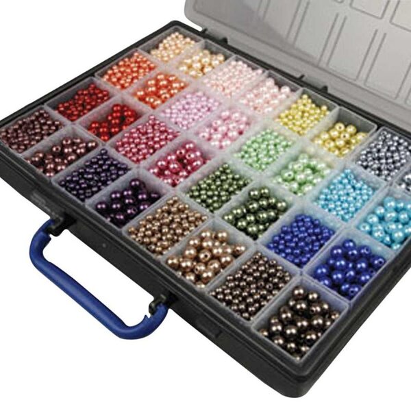 Creativ Company Parels, gatgrootte 1,5-2 mm, 32x20 gr/ 1 doos