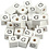 Creativ Company Letterkralen, G, afm 8x8 mm, gatgrootte 3 mm, wit, 25 stuk/ 1 doos