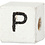 Creativ Company Letterkralen, P, afm 8x8 mm, gatgrootte 3 mm, wit, 25 stuk/ 1 doos