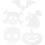 Creativ Company Halloween figuren, afm 25x17 cm, 230 gr, wit, 16 stuk/ 1 doos
