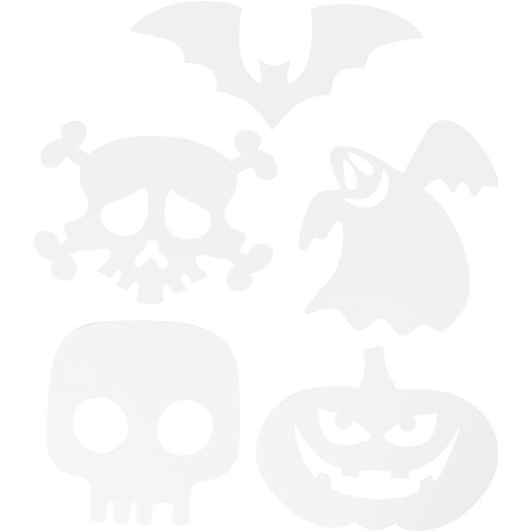 Creativ Company Halloween figuren, afm 25x17 cm, 230 gr, wit, 16 stuk/ 1 doos