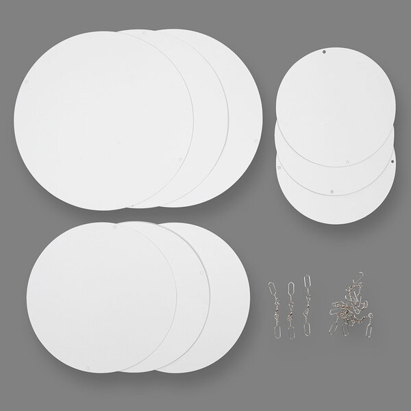Creativ Company Mobielen blanco, d 12+15+18 cm, 300 gr, 4 set/ 1 doos