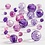 Creativ Company Facet kralen, afm 4-12 mm, gatgrootte 1-2,5 mm, paars, 45 gr/ 1 doos