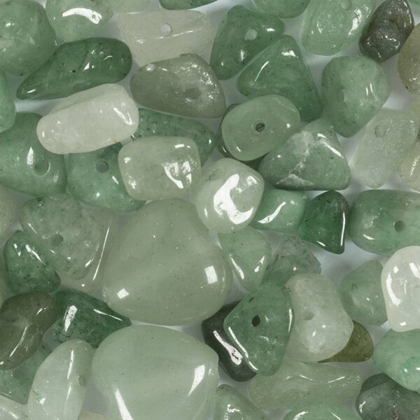 Creativ Company Kristallen kralen, Aventurien, d 7-12 mm, gatgrootte 1 mm, groen, 63 stuk/ 1 doos