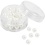Creativ Company Waskralen, d 6 mm, gatgrootte 1,9 mm, parelmoer, 65 stuk/ 1 doos