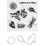 Creativ Company Stempels en snijmallen, dieren en groen, afm 2,5-6 cm, 1 doos