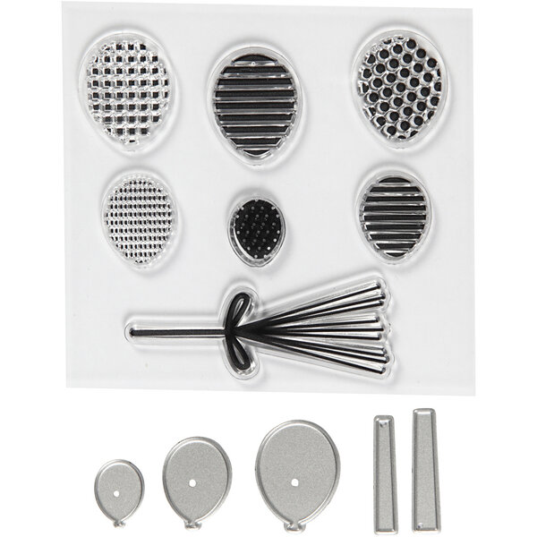 Creativ Company Stempels en snijmallen, ballonnen, afm 3-7,5 cm, 1 doos