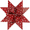 Vivi Gade Papieren vlechtstroken, L: 44+78 cm, B: 15+25 mm, d 6,5+11,5 cm, rood, wit, 60 stroken/ 1 doos