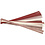 Vivi Gade Papieren vlechtstroken, L: 44+78 cm, B: 15+25 mm, d 6,5+11,5 cm, rood, wit, 60 stroken/ 1 doos