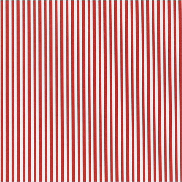 Inpakpapier, Strepen, B: 50 cm, 80 gr, rood/wit, 5 m/ 1 rol