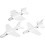 Creativ Company Vliegtuigen, L: 11,5-12,5 cm, B: 11-12 cm, wit, 3 stuk/ 1 doos